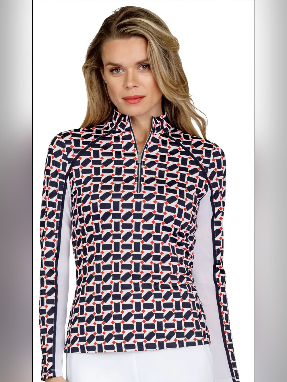 Tail Arlo Zip Mock Neck Top